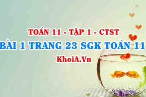 Bài 1 trang 23 SGK Toán 11 Tập 1 Chân trời sáng tạo